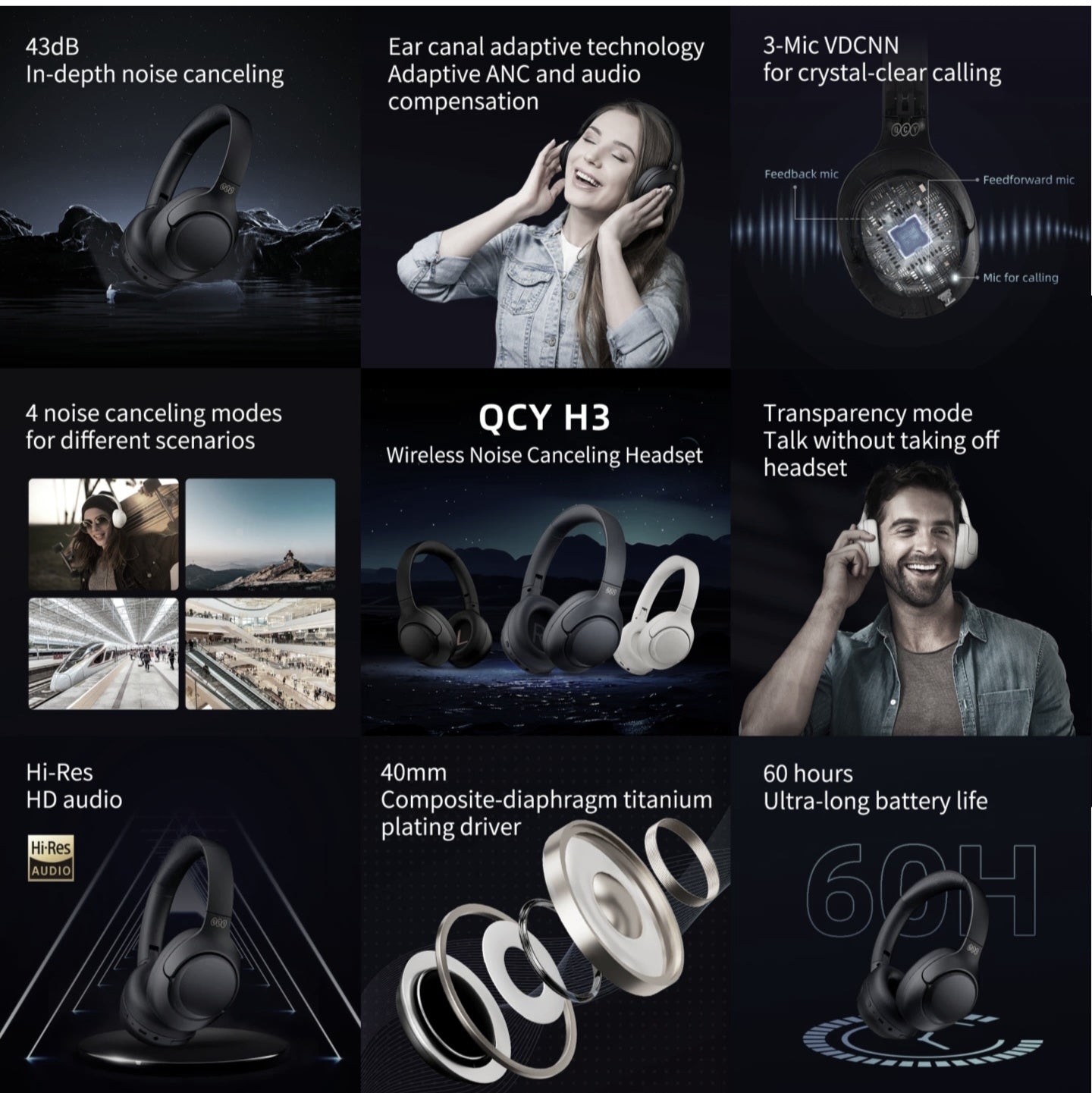 QCY H3 Headphones